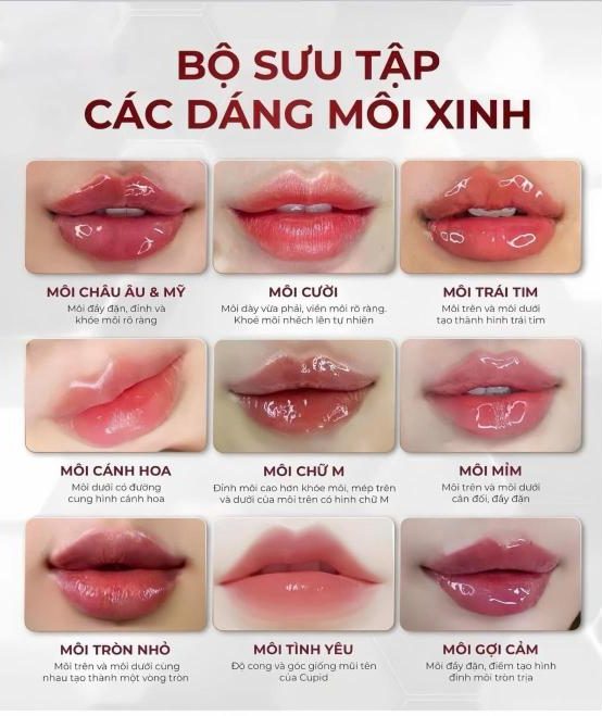 Bộ sưu tập 12 dáng môi xinh